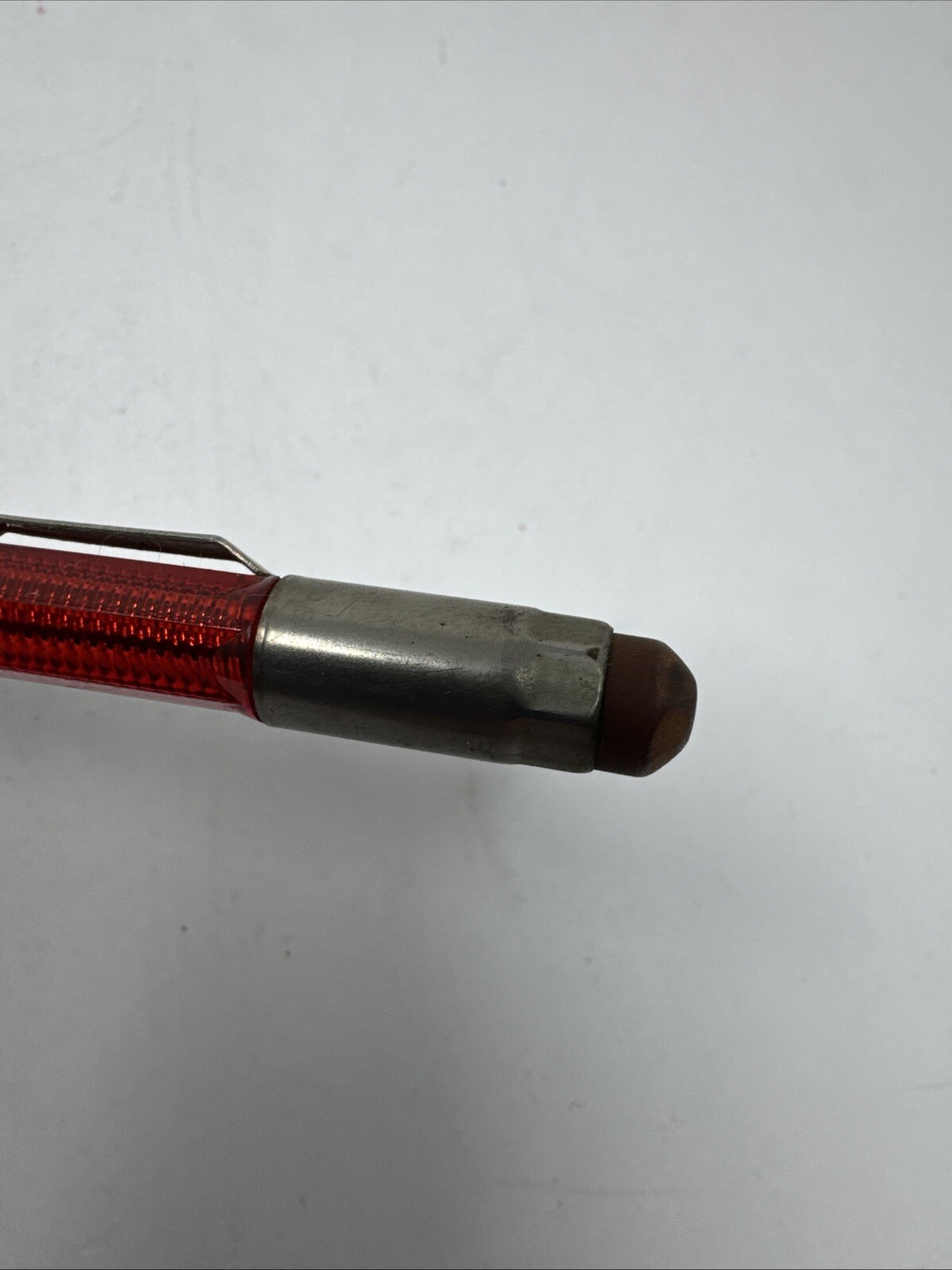Vintage Scripto Clear Red Mechanical Advertising Pencil Walgren Printing Chicago
