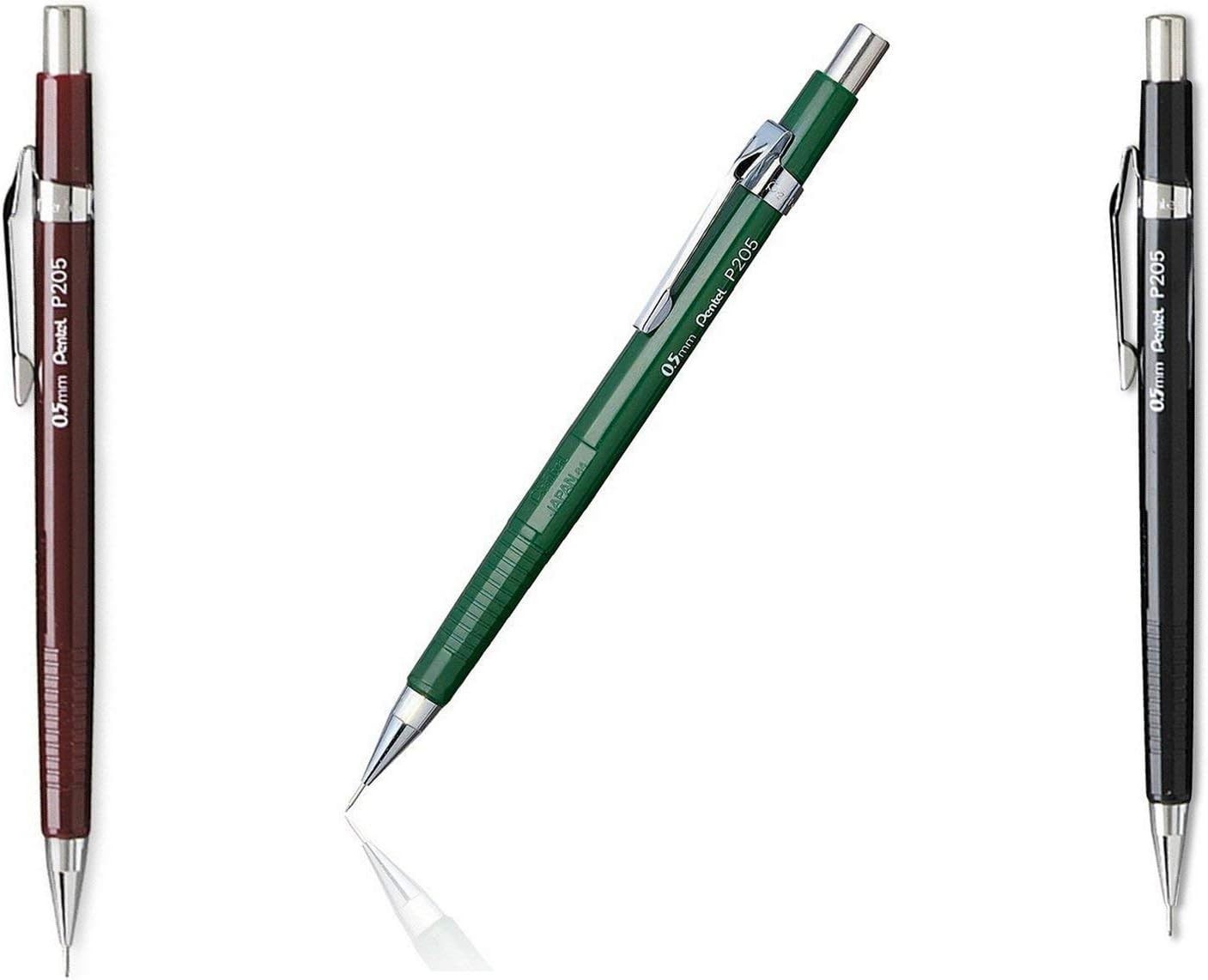 Value Pack of 3 Pentel Sharp Automatic Pencil, 1 Count (Pack 3), Green