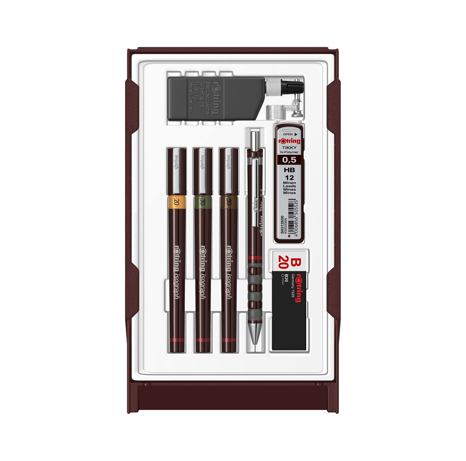 Isograph Drawing Set with Pens Mechanical Pencil and Ink for Artists