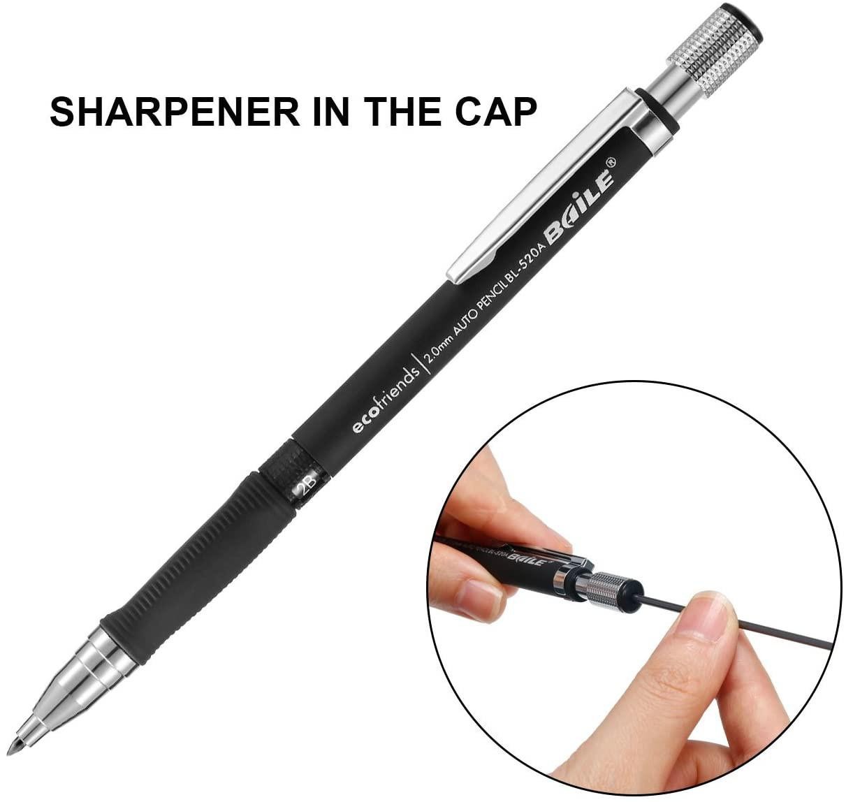 Art Mechanical Pencils Set Metal Drafting Sketching Drawing Pencil Artist Tools