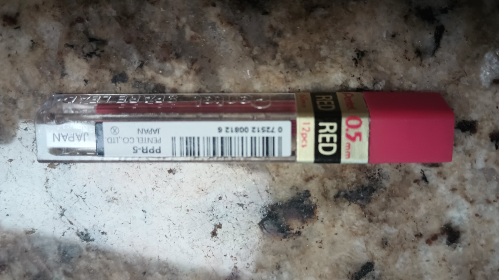Lot 5 Vintage Spare Lead Pentel Regular0.7mm & Red 0.5mm Refill Mechanical Penci
