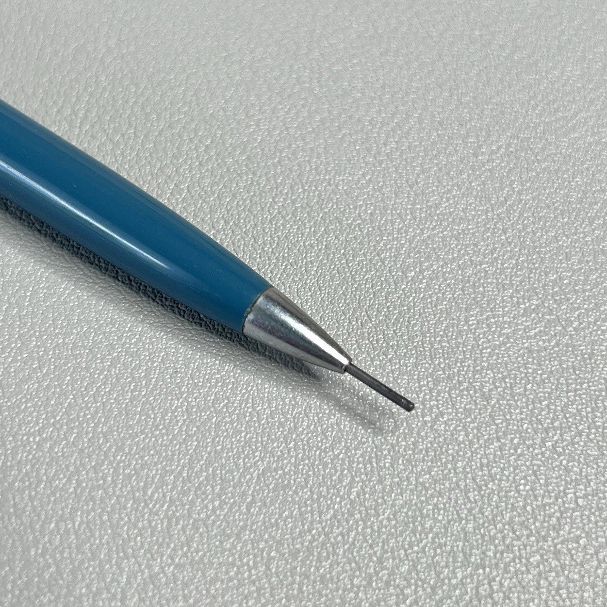 Vintage 1970s Paper Mate USA Mechanical Pencil Blue Chrome Double Heart Logo 70s