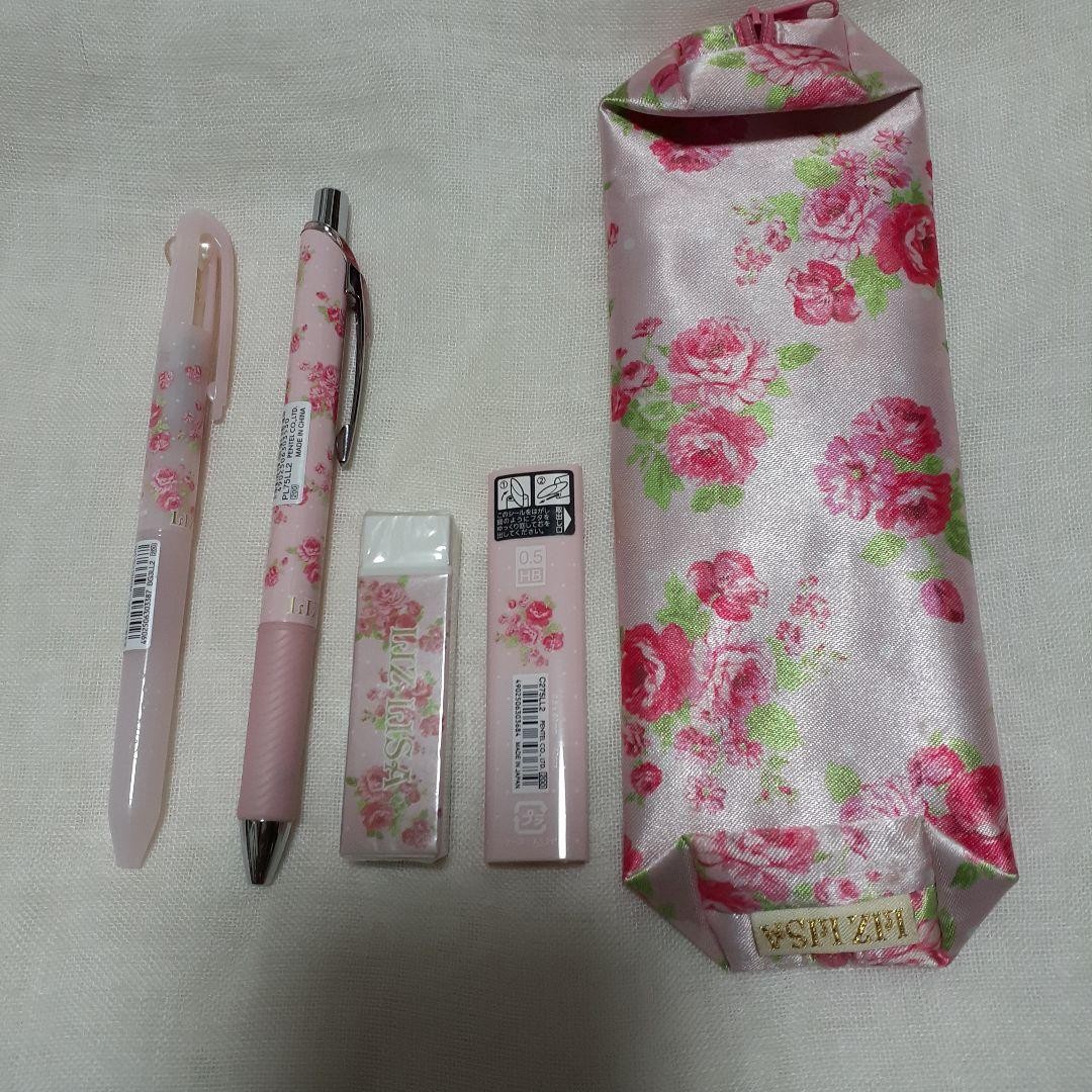 LIZ LISA Shell Pink Mechanical Pencil Set Pentel Collaboration Size 7.67 In