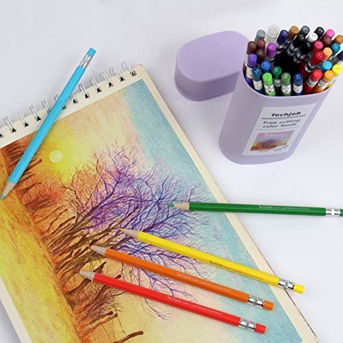 Colored Mechanical Pencil 2.6mm for Coloring and Drawing, Mechanical 36 color