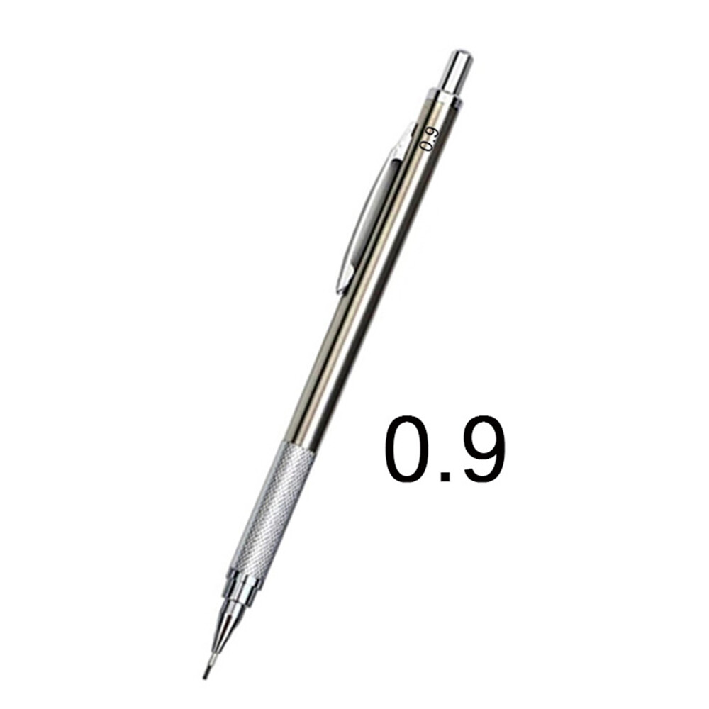 7pcs Mechanical Pencil Black Pencil Writing And Drawing Professional Pen Metal
