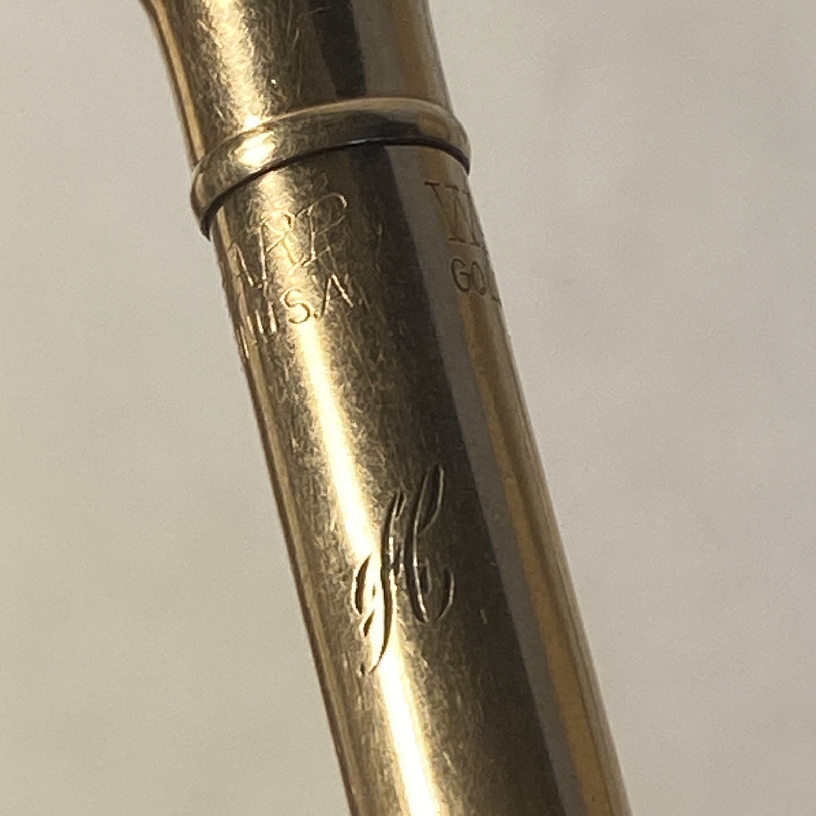 Antique Wahl Everlast Gold Filled Mechanical Pencil 4” Smooth Body Initial H VTG