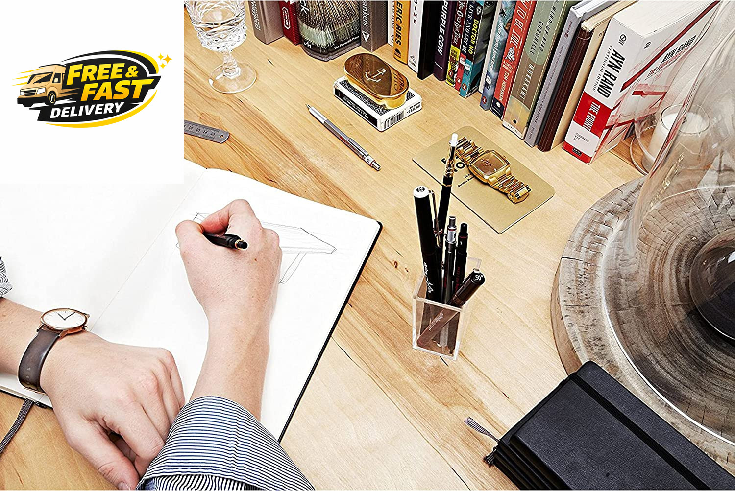 800 Retractable Metal Mechanical Pencil, 0.5Mm, Black Barrel – for Drafting, Eng