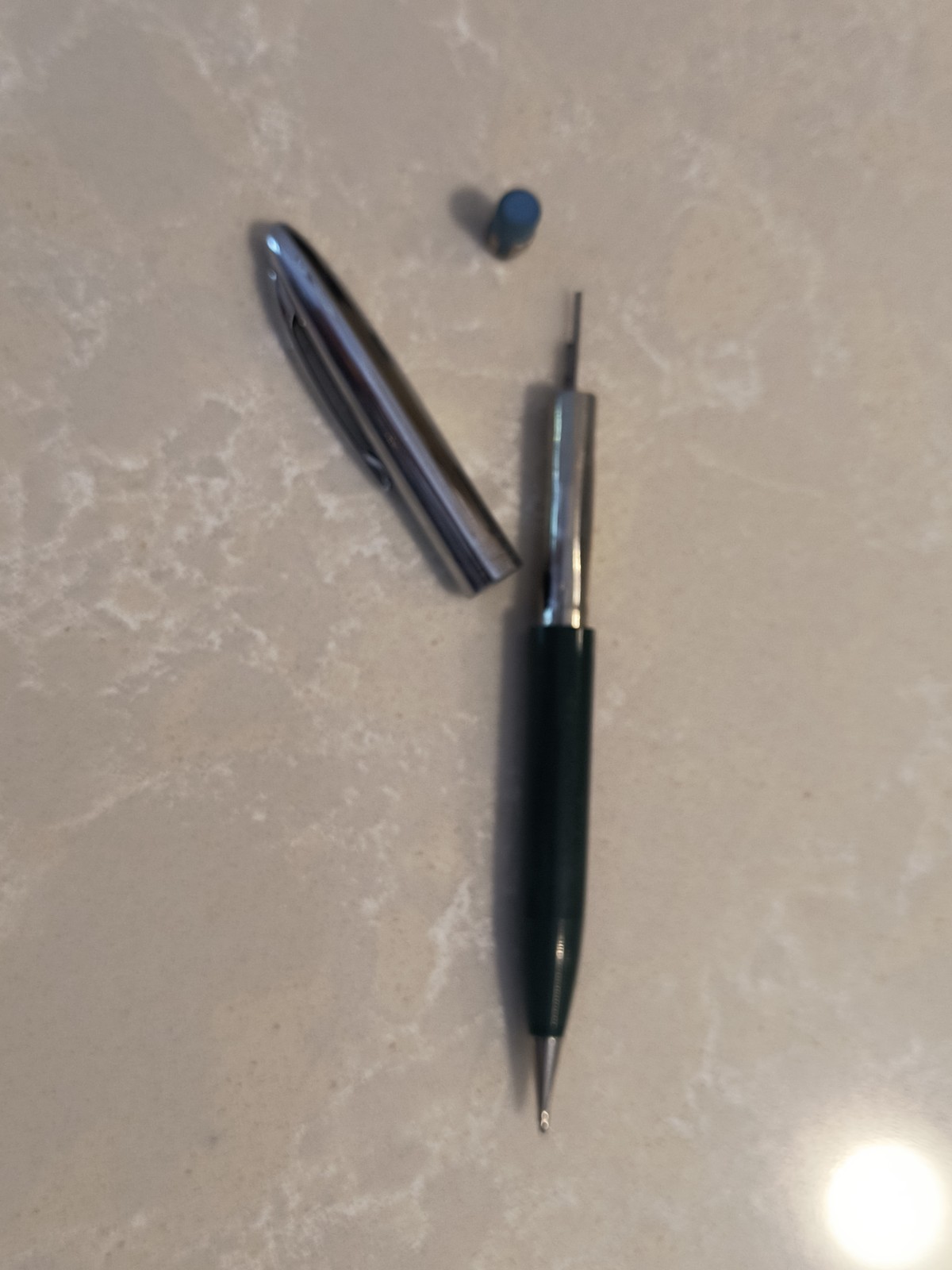 SHEAFFER FINELINE DIVISION Mechanical Pencil 0.9mm Green Circa 1950’s USA Works