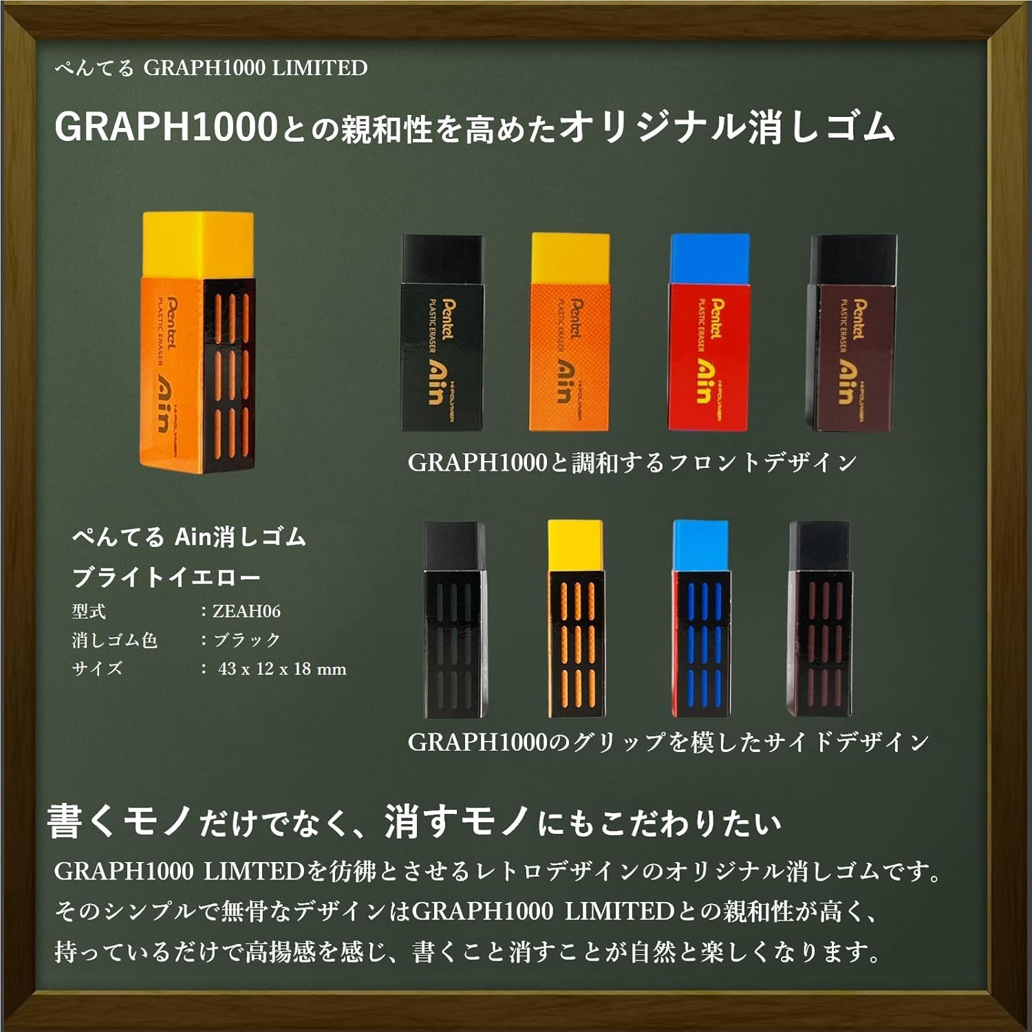 Pentel GRAPH1000 Limited 0.5mm Retro Bright Yellow Mechanical Pencil Set Japan