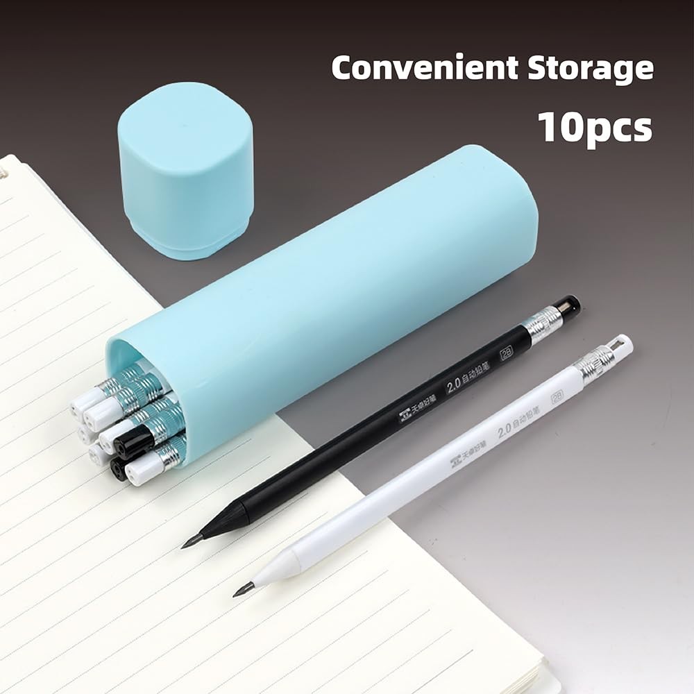 Mechanical Pencils with Sharpener 2.0 MM Retractable Writing Drawing 10Count