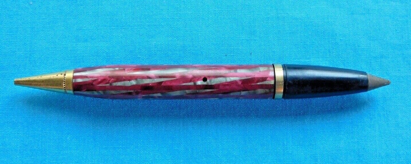 VINTAGE JEWEL TONE JEWELTONE MECHANICAL PENCIL WORKING MAROON MULTI COLOR