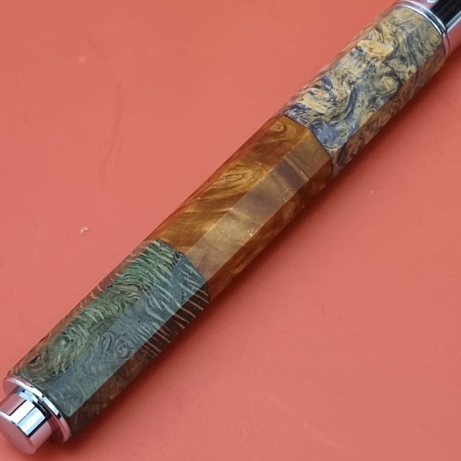 Hand Crafted Water based Ballpointpen with Octagonal Wood Barrel