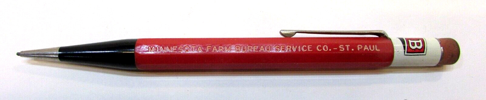Ritepoint Decagon Red Plastic Barrel Mechanical Pencil Farm Bureau St Paul MN