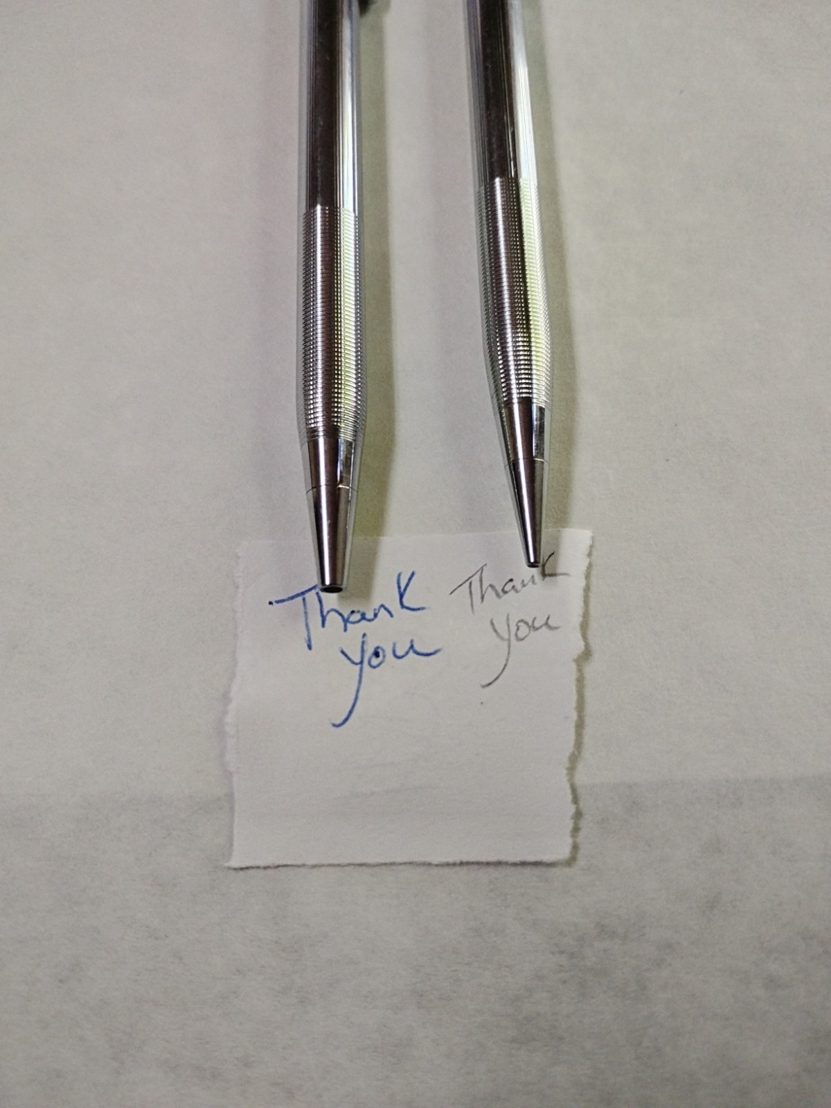 Vintage Cross Silver Chrome Mechanical Pencil and Pen Set Made in USA #P10