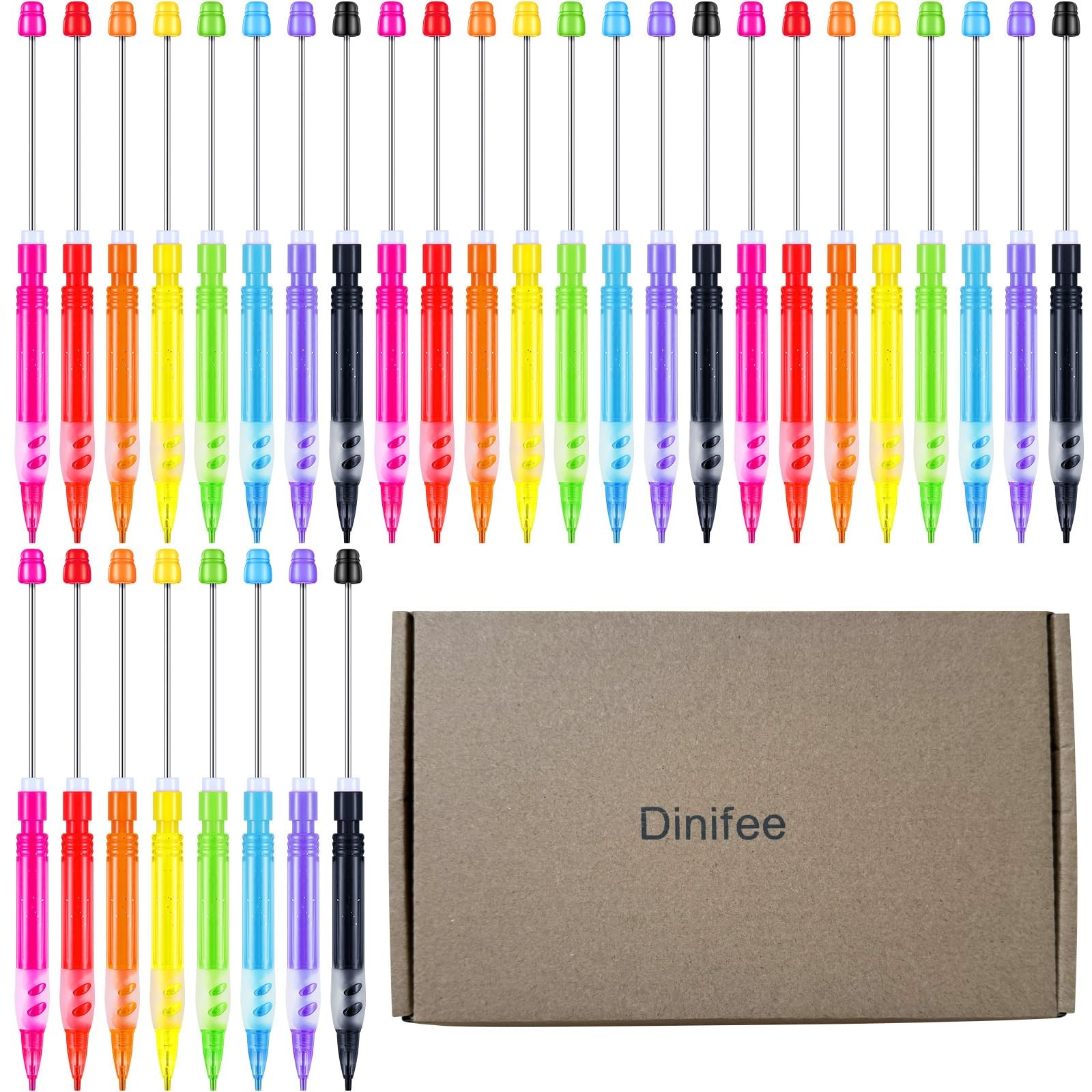 32 Pcs Beadable Mechanical Pencil Back to Pens Mini Drawing Beadable Pencil P…
