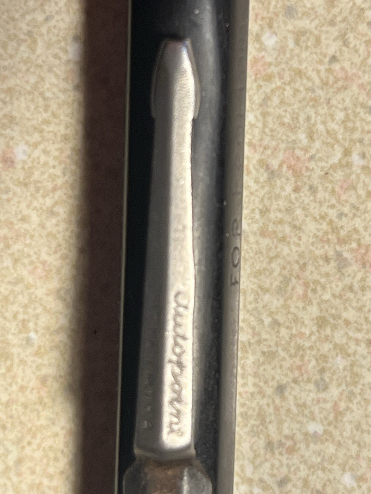 Autopoint Duo-Point Black w/Red & Black Ends Caterpillar Pencil – 1940s 6”