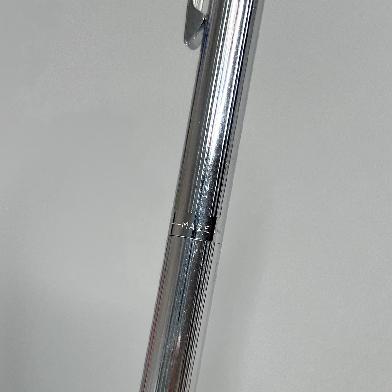 Vintage Sheaffer White Dot Fluted Chrome Mechanical Pencil Made in USA 1970s 80s