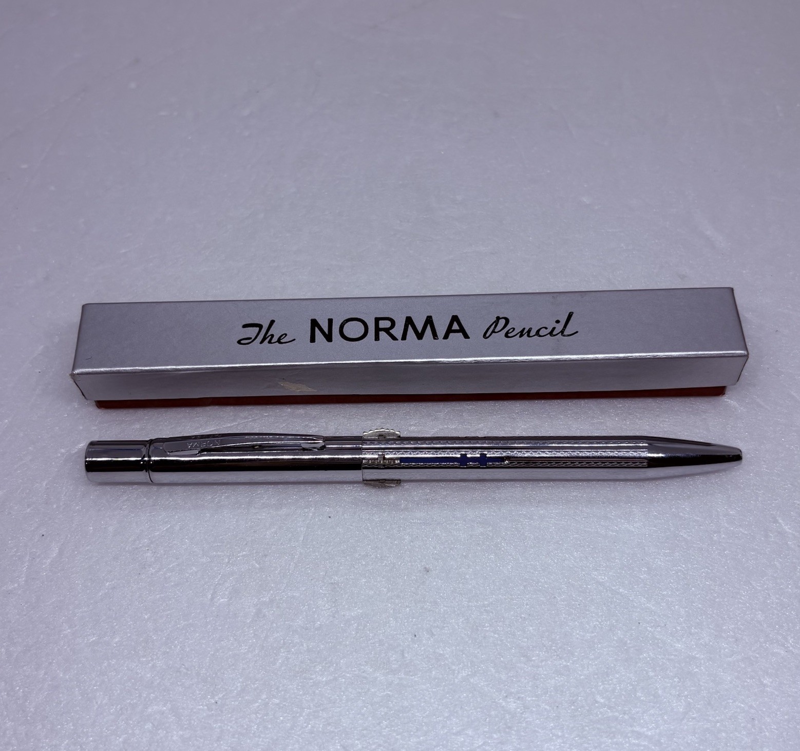 Vintage Norma Chrome Multi 4 Color Mechanical Pencil USA w/ Box #104 Works 7