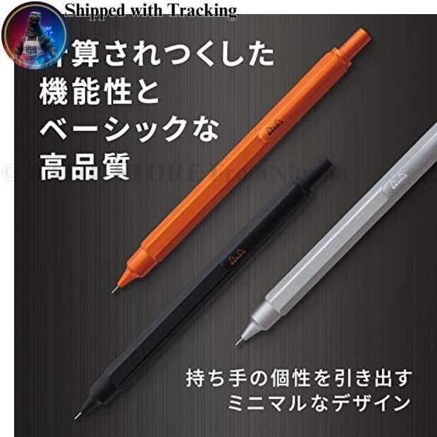 Rhodia Script Mechanical Pencil 0.5mm Aluminum Hex Body Black cf9299