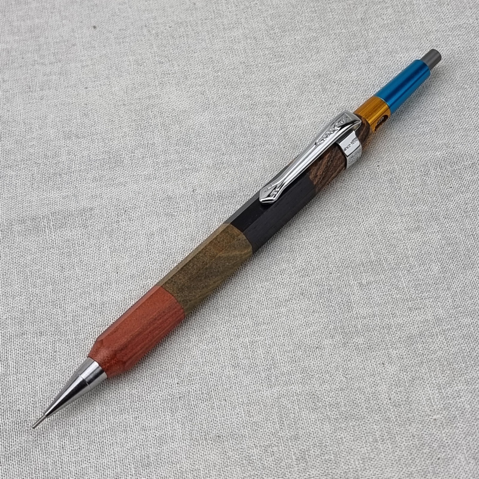 Hand Crafted Pentel PG5 Mechanical Pencil with Octagonal Wood Barrel