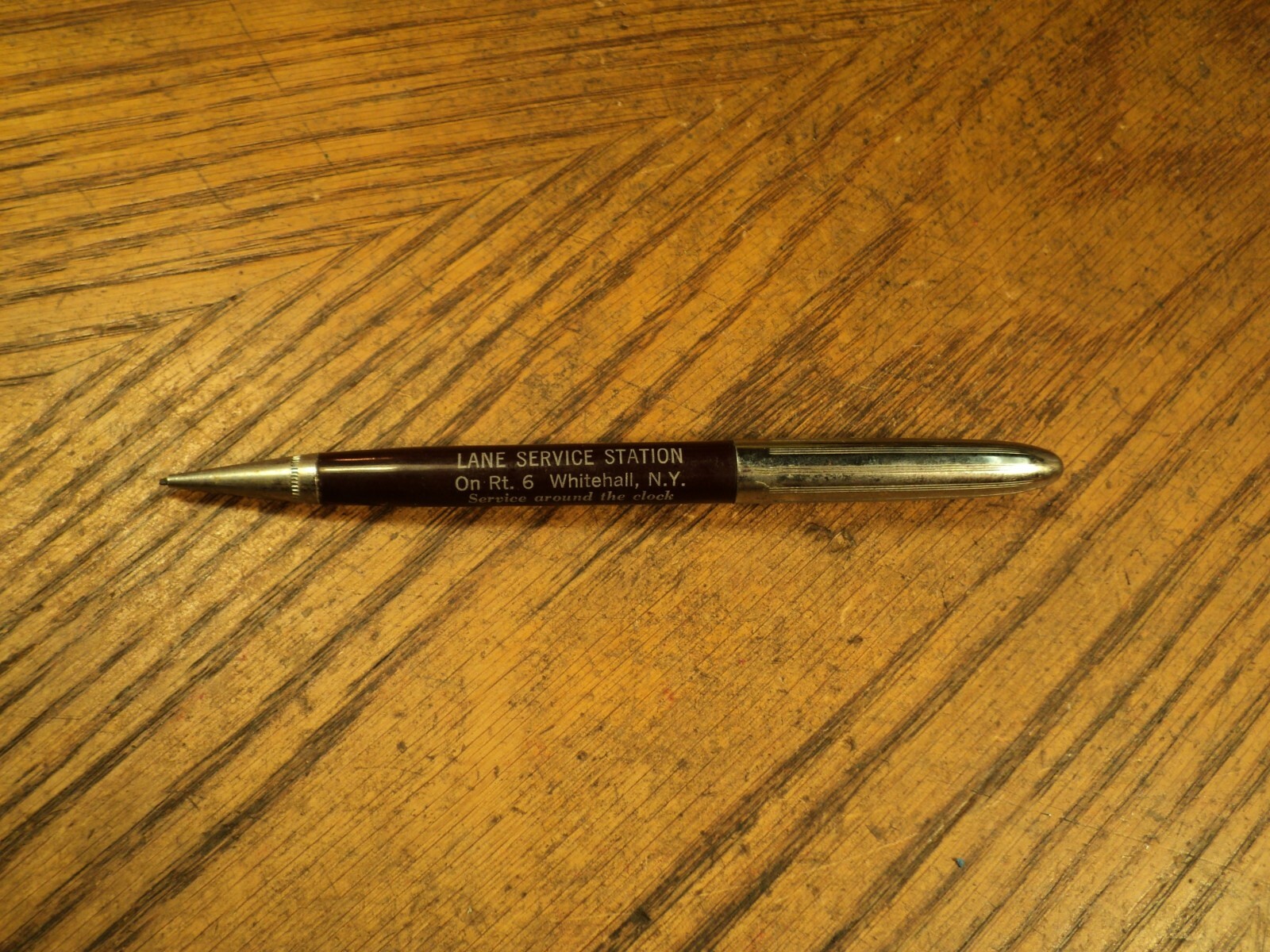 Vintage Vernon Mechanical Pencil Mobile Lane Service Station Whitehall NY