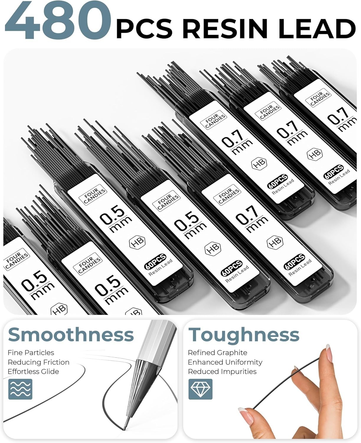 Professional 8 Piece Metal Mechanical Pencil Set for Writing, Drawing & Drafting