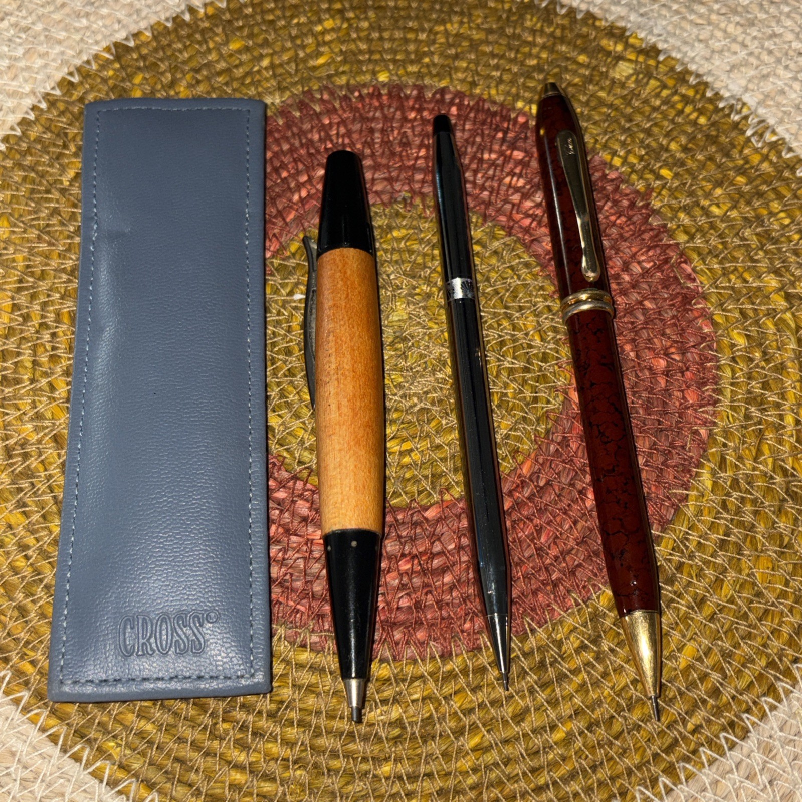 Vintage Cross Townsend, Classic Chrome & Faber-Castell Pencil W/ Case Lot Rare