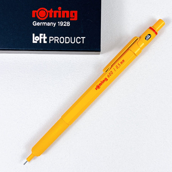 rOtring 600 Limited Edition Yellow Premium Mechanical Pencil 0.5mm / Tracking
