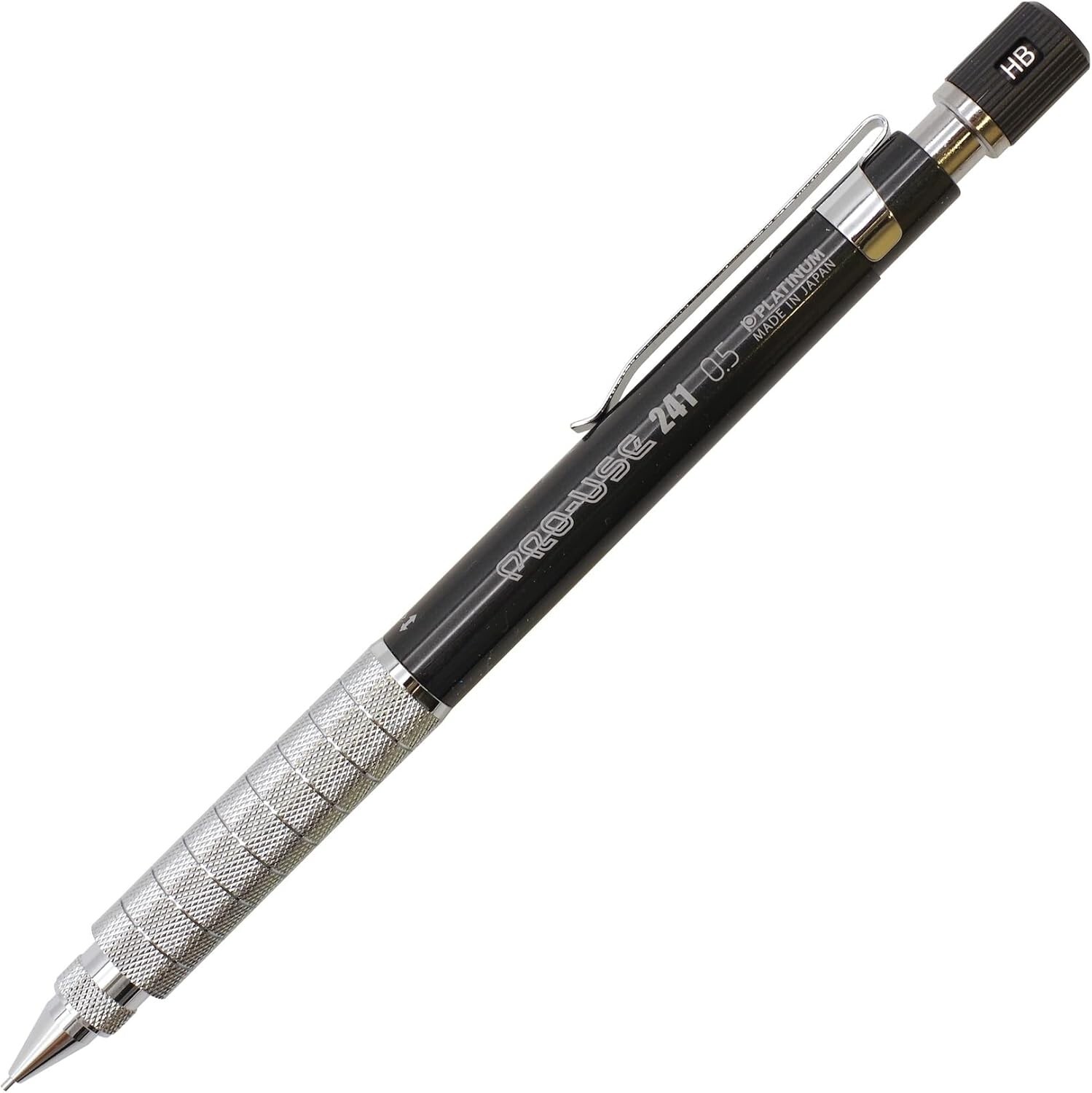 PLATINUM PRO-USE 241 Mechanical Pencil 0.5mm MSDD-2500B Black Japan