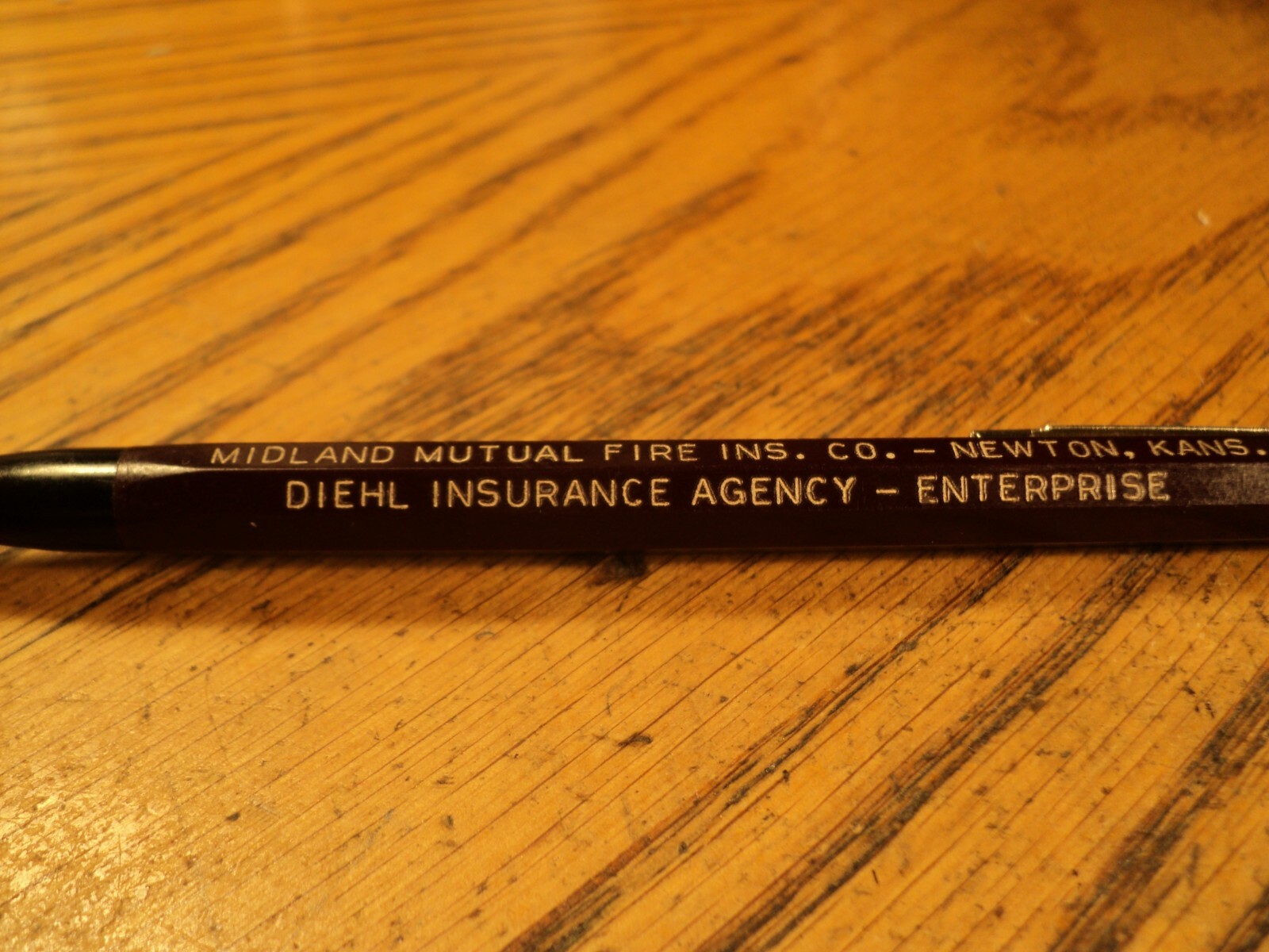 Vintage Autopoint Mechanical Pencil Midland Mutual Fire Ins Co Newton Kans 2