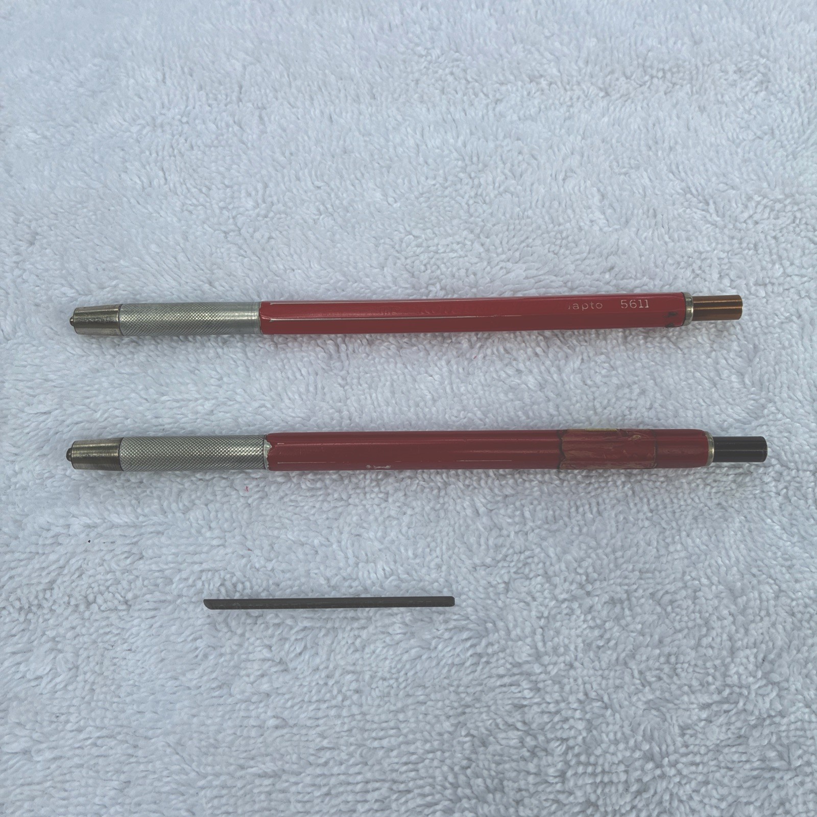 Koh I Noor Technigraph Adapto 5611 Clutch Mechanical Pencil Red Lot Of 2 Italy