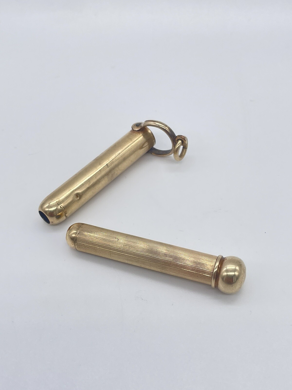 Antique W S Hicks NY 10k Yellow Gold Plate Propelling Chatelaine Pencil Works