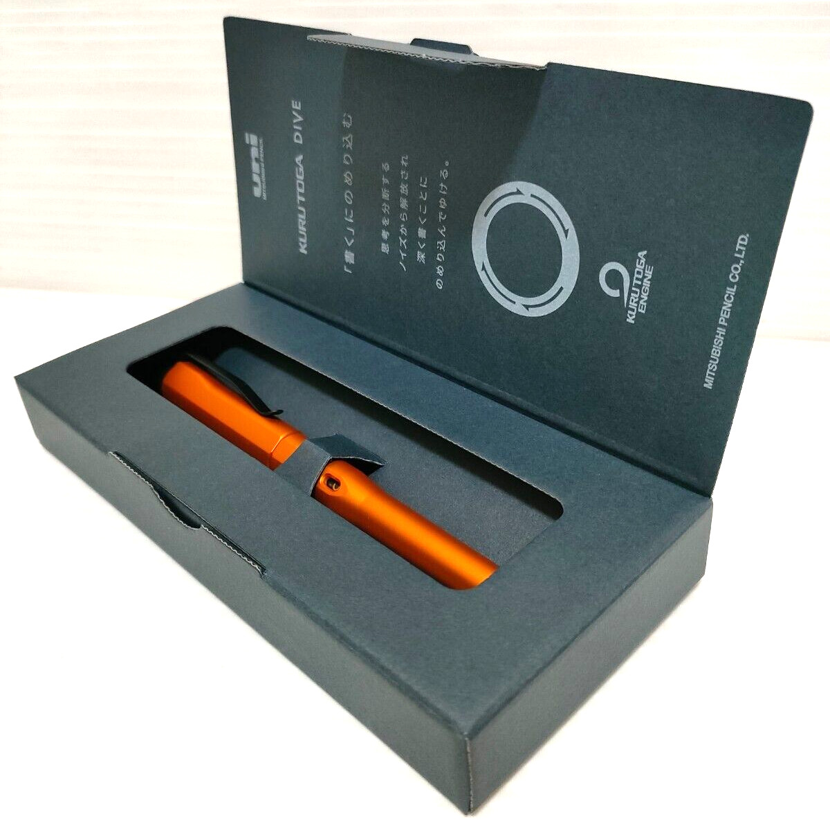 Uni Kuru Toga Dive 0.5mm Mechanical Pencil M5-5000 Twilight Orange Kurutoga Gift