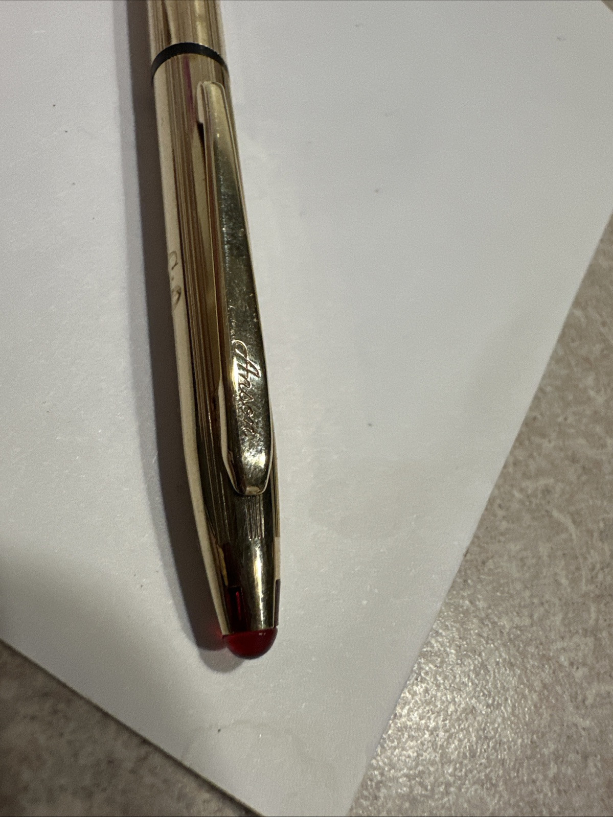 ANSON Vintage Mechanical Pencil Only, Karatclad Heavy Gold Electroplate USA, Box
