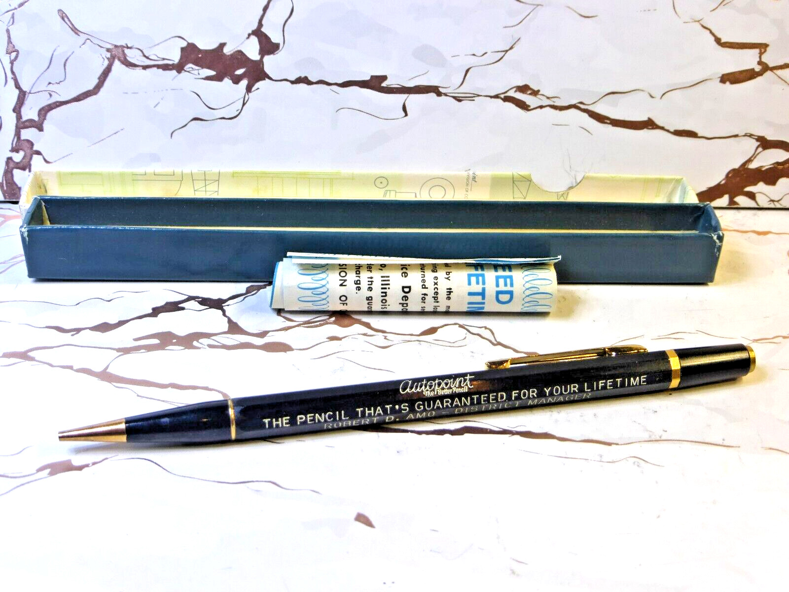 Vintage 1.18mm AUTOPOINT Sales Advertising Giveaway Mechanical Pencil, Model 28G