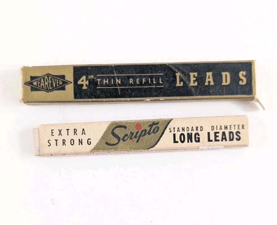 Mixed Lot Vtg Mechanical Pencil Leads & Erasers Scripto Belmont Thinrite