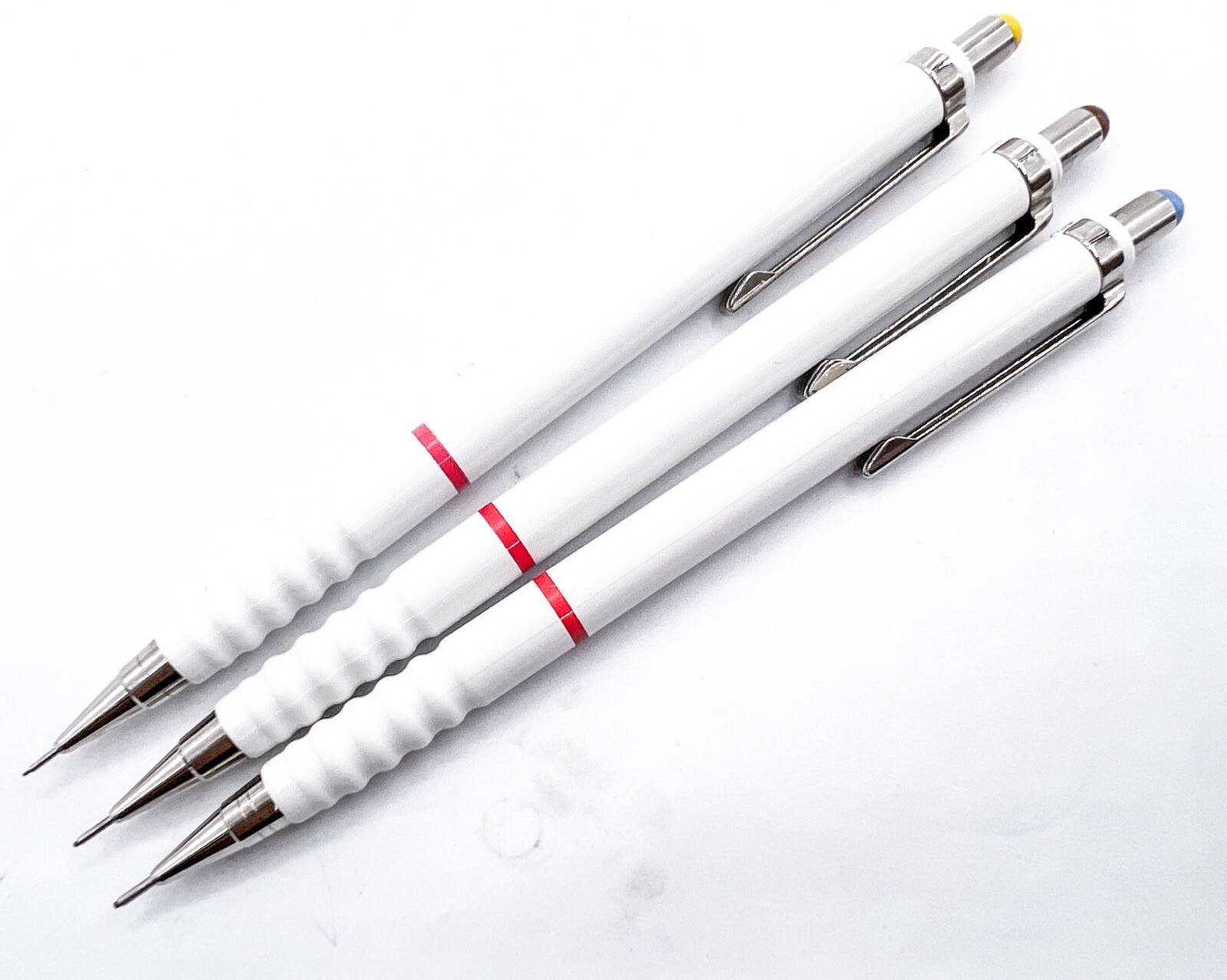 NOS Rotring Tikky Special white 3pcs set Mechanical pencil With Pouch