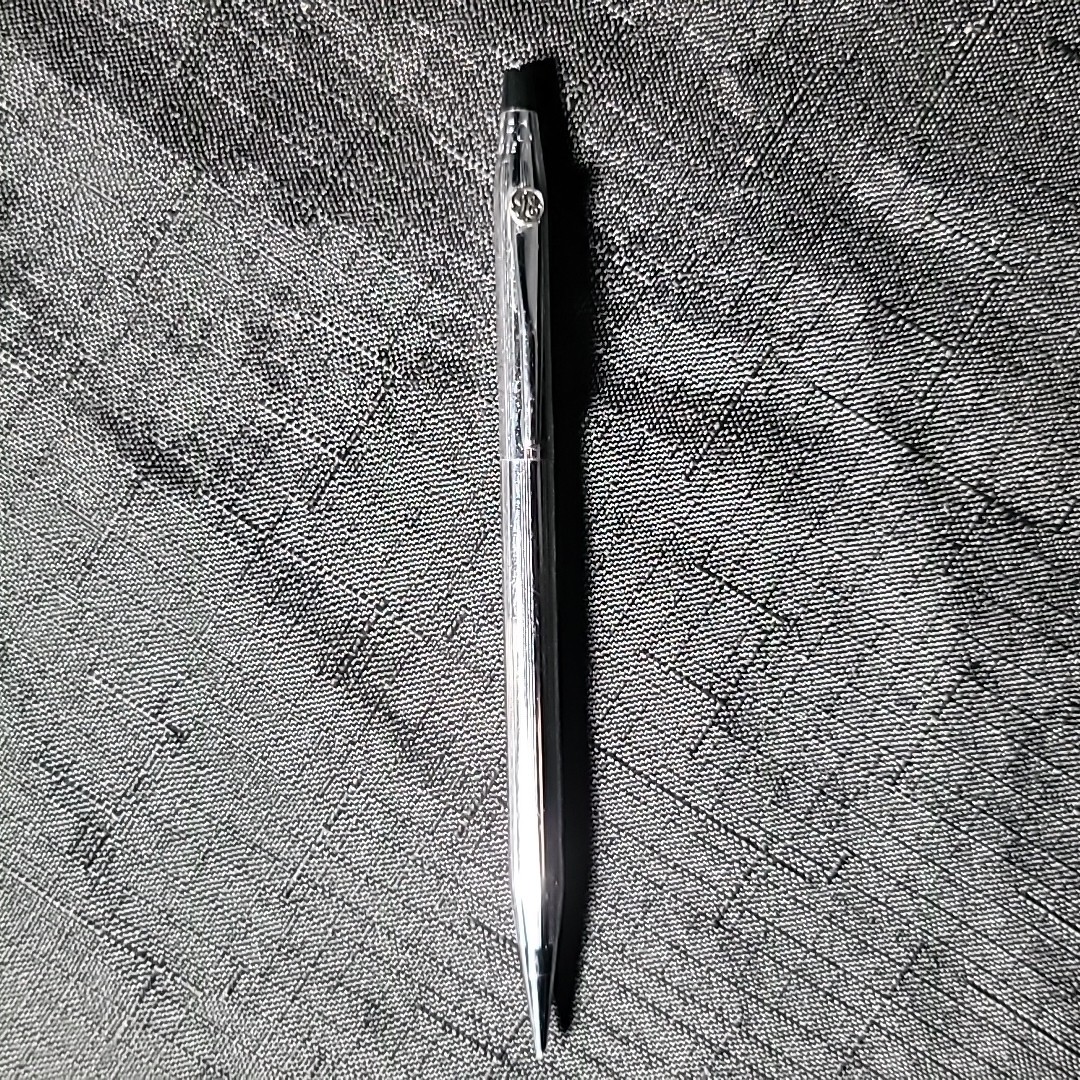 Silver Tone Cross Mechanical Pencil General Electric GE Logo Promo Chrome VTG