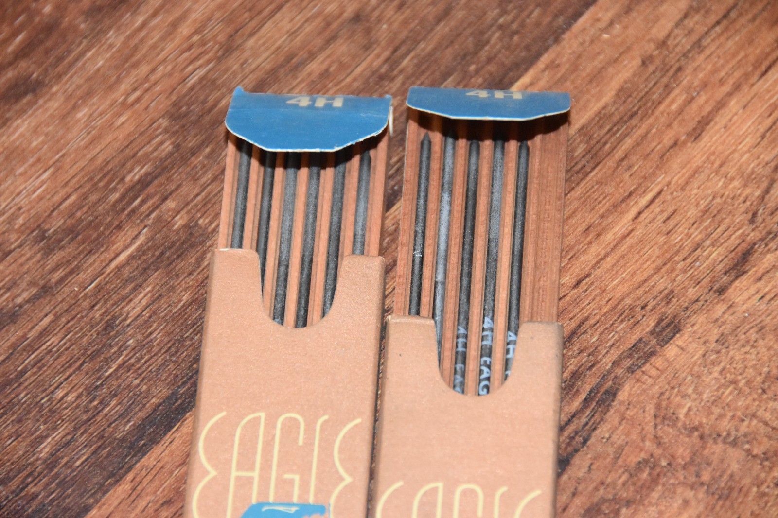 2 box Vintage EAGLE Turquoise Drawing Pencil Lead 2375 drafting mechanical 4H