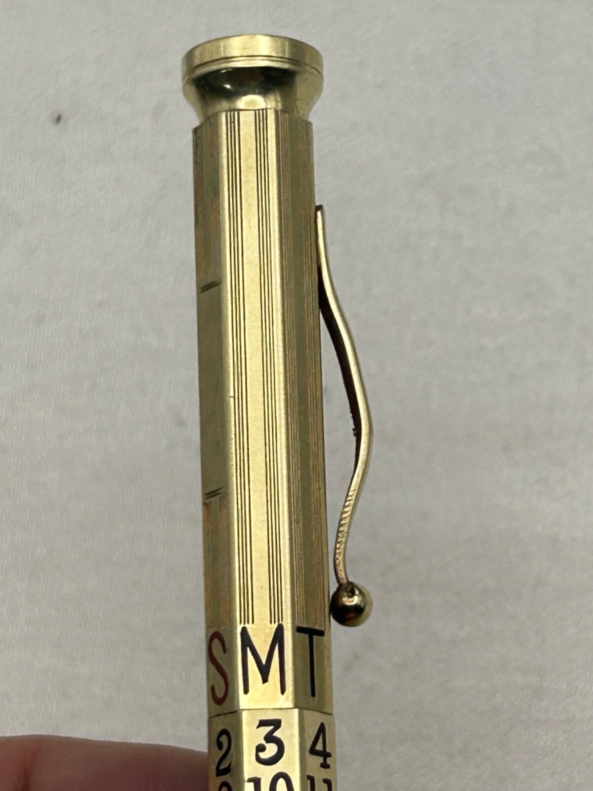Perpatual Calendar 14K Solid Gold Pencil-Exc. Condition