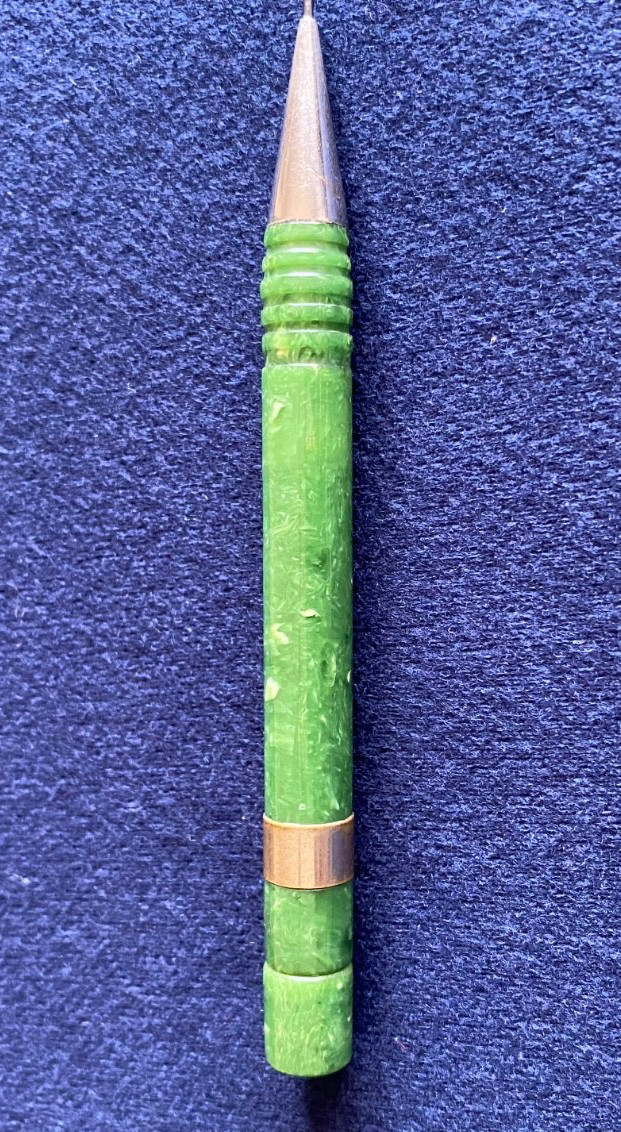 WESTERN PENCIL CO Los Angeles Jade Green Celluloid Mechanical Pencil 1920’s/30’s