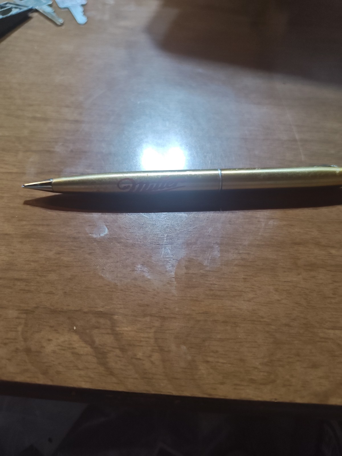 Vintage Wearever Mechanical Pencil Gold Tone Advertisement Miller High Life