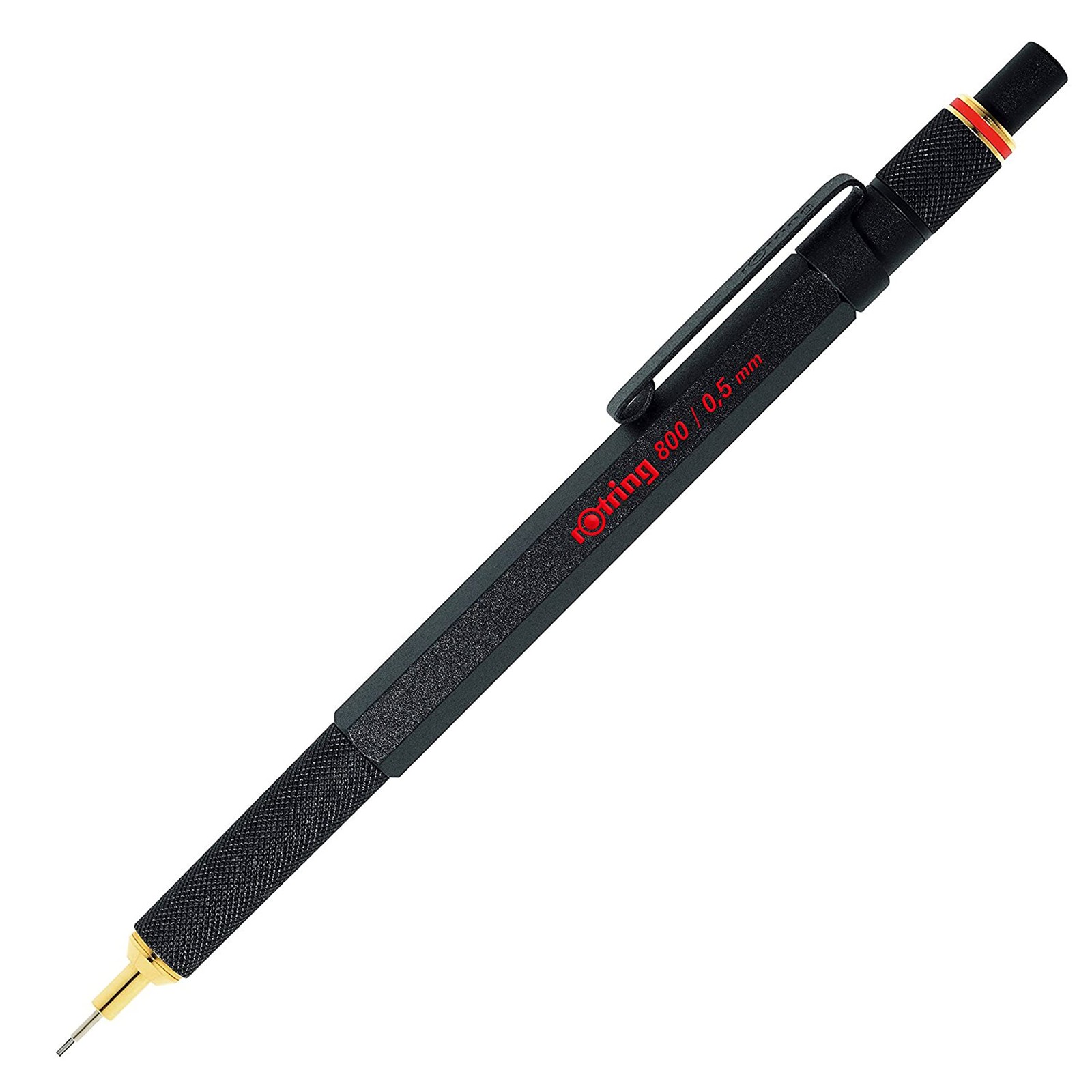 Rotring 800 Mechanical Pencil | 0.5 Mm | Black Metal Barrel