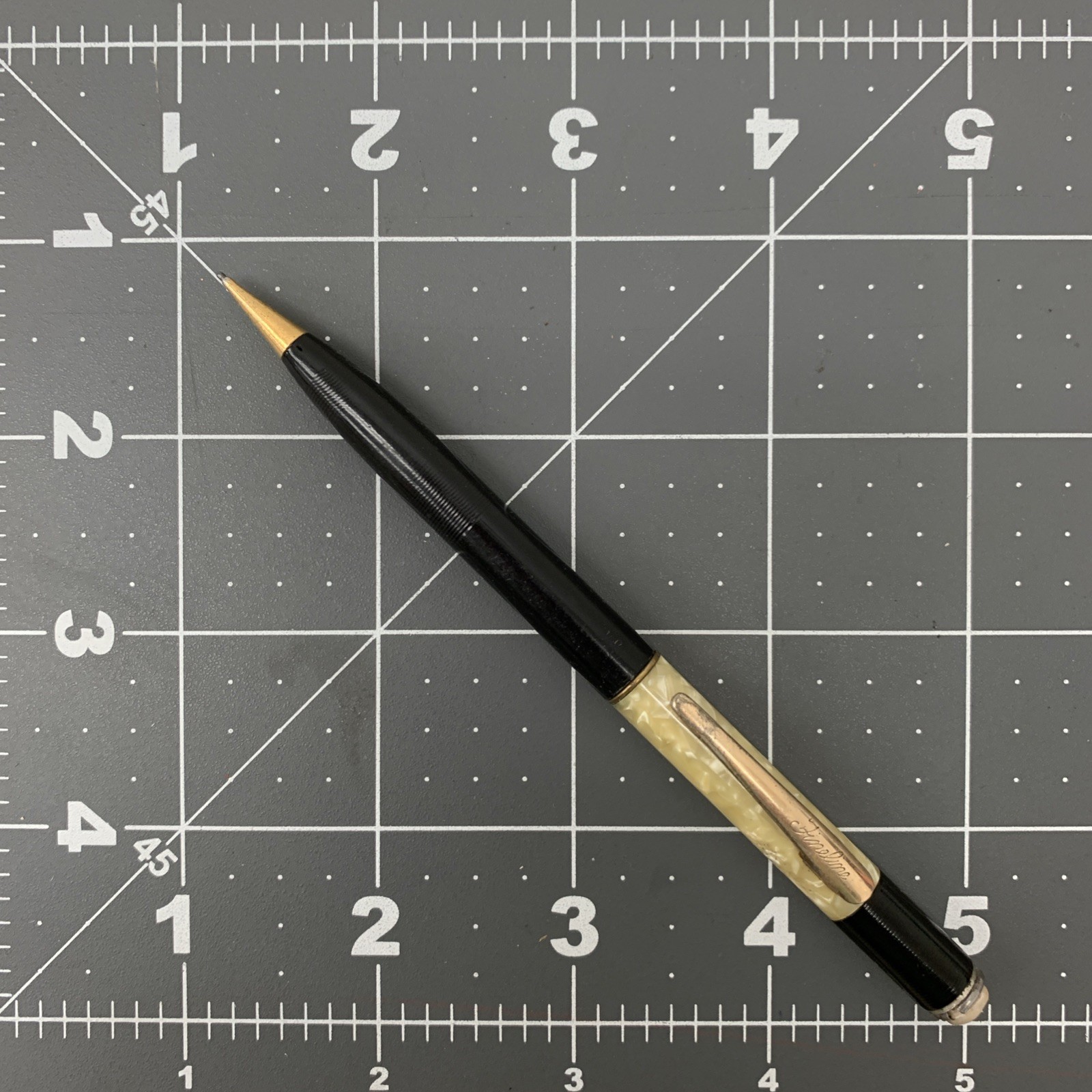 Vintage Fine line Pearl & Gold & Black Mechanical Pencil – 1960’s – USA