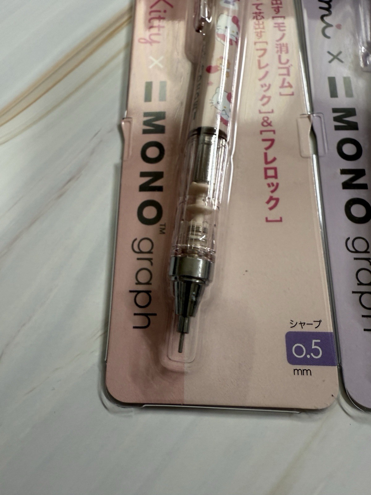Hello Kitty X MONO graph Mechanical Pencil Set Of 2 0.5mm Tombow Fureknock