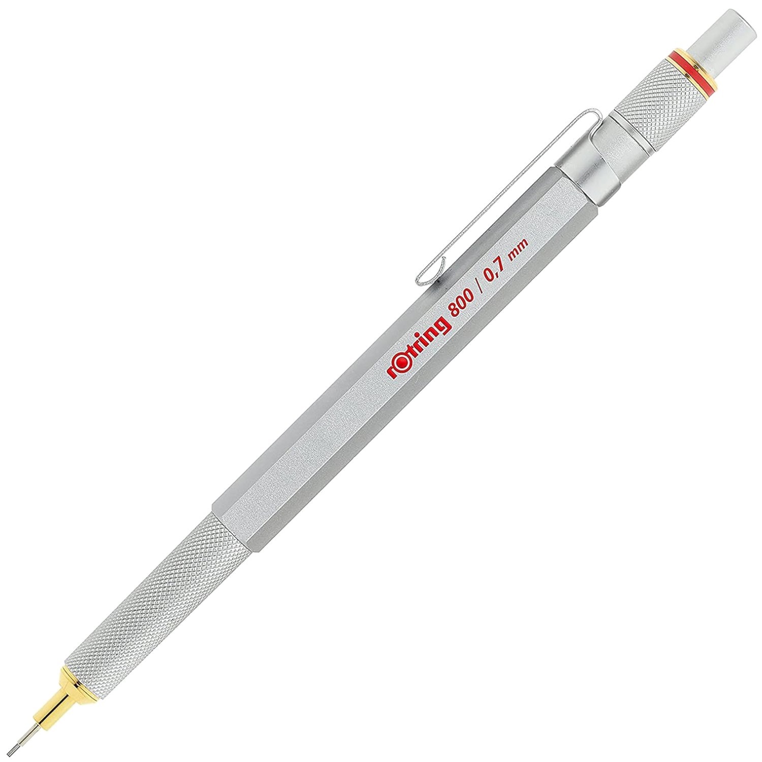 Silver Metal 0.7mm Mechanical Pencil – Twist & Click