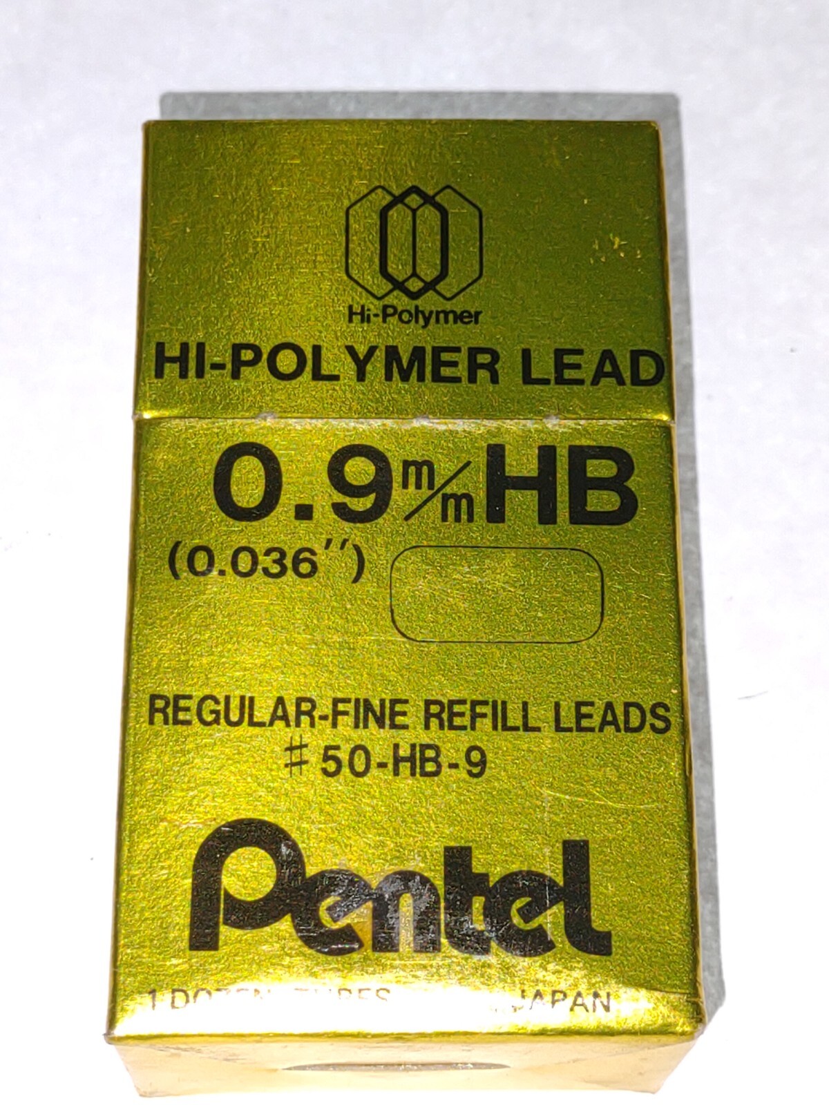 ONE Tube Pentel Mechanical Pencil Refill Lead 0.9mm HB Hi-Polymer 15pcs Per Tub