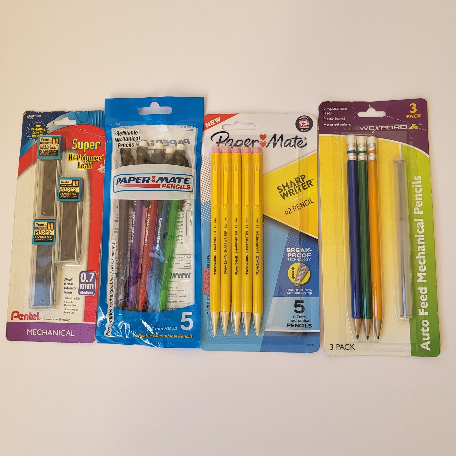 Mechanical Pencil Lot Papermate Sharpwriter Wexford Pentel .7mm Lead NOS Unused