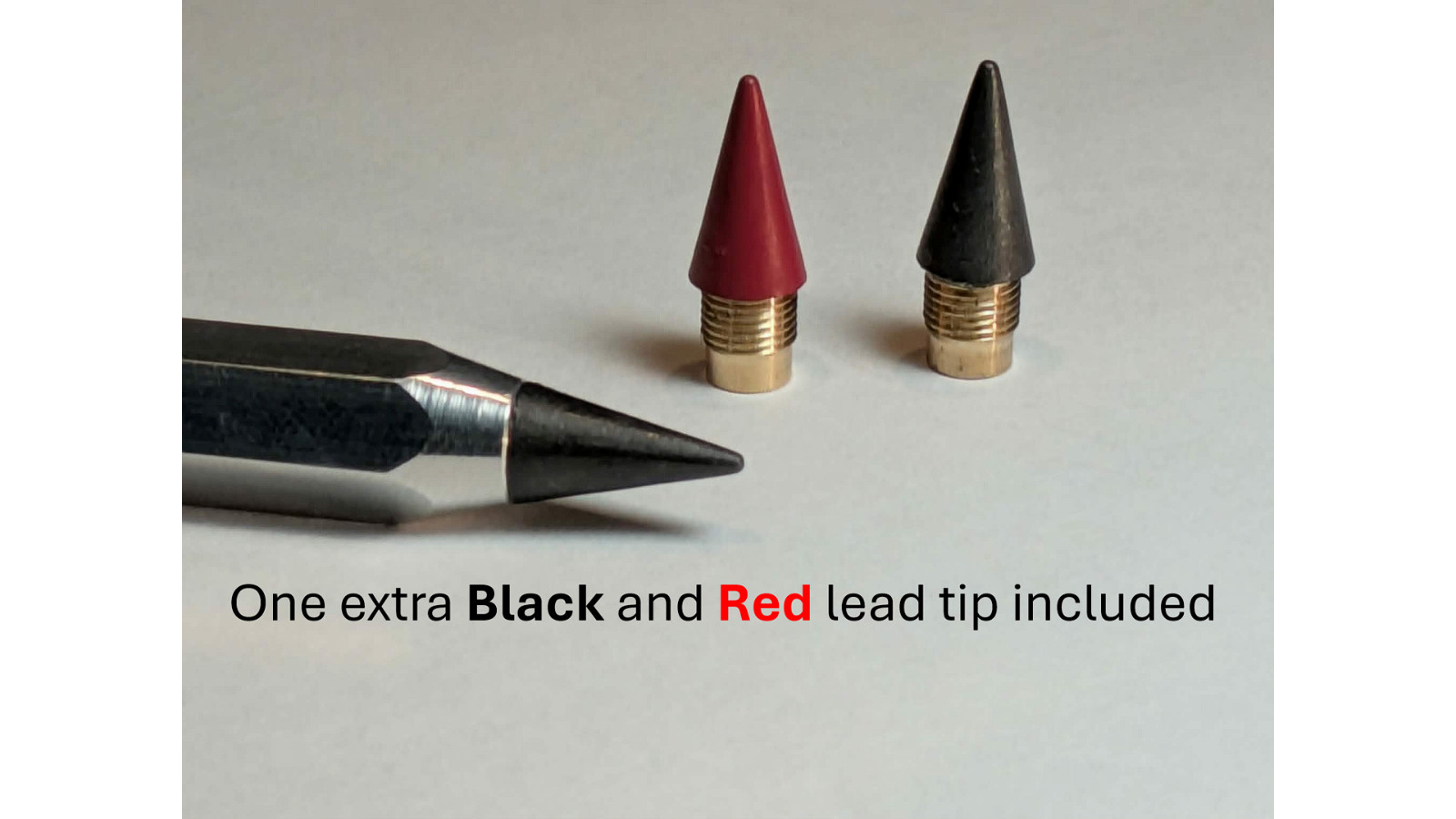 Everlasting Hex Aluminum Pencil — Includes 2 Spare Tips