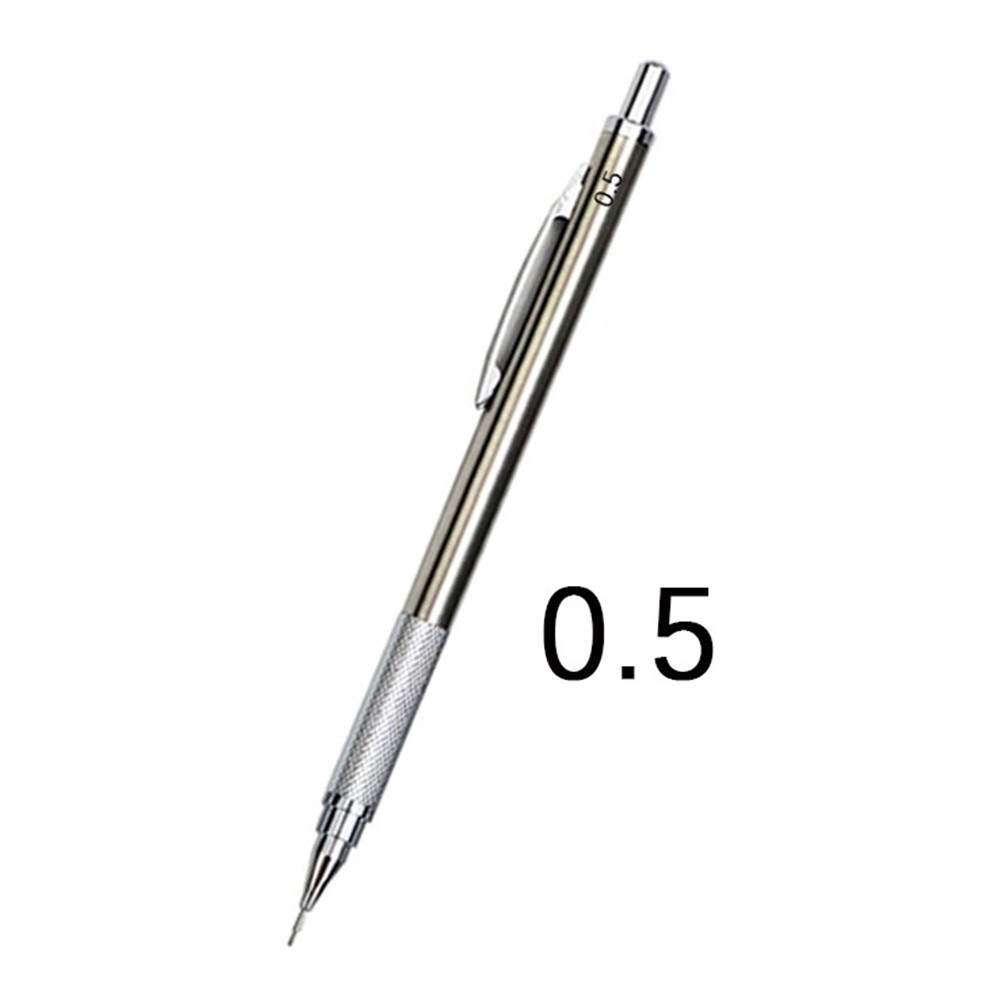 7pcs Mechanical Pencil Black Pencil Writing And Drawing Professional Pen Metal